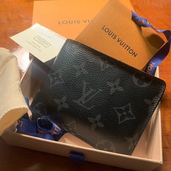 Louis Vuitton The Multiple Wallet iconic black and grey Monogram Eclipse canvas